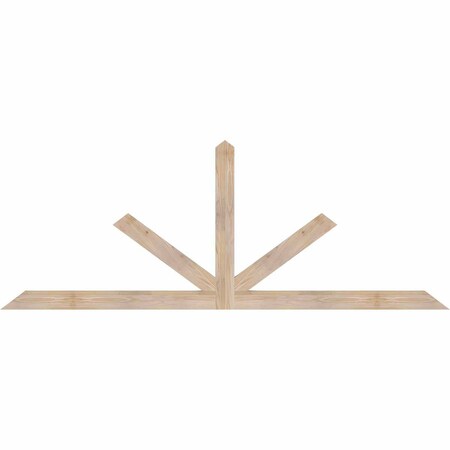 Ekena Millwork Saratoga Smooth Timber Gable Bracket, Douglas Fir, 84"W x 31"H x 1 1/2"D x 3 1/2"F, 9/12 Pitch GBW084X31X0204SAR00SDF